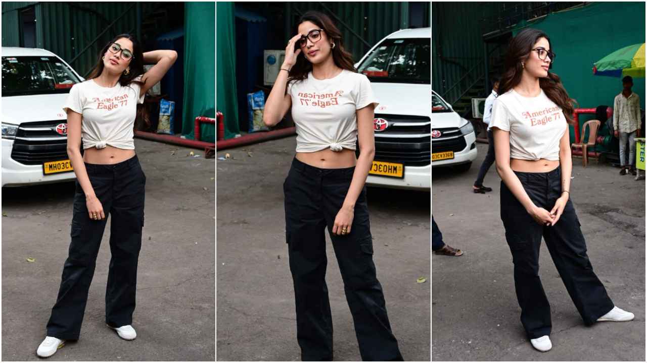 Janhvi Kapoor and Khushi Kapoor serve sister goals in effortlessly stylish monochromatic Gen-Z looks (PC: Varinder Chawla, Viral Bhayani)