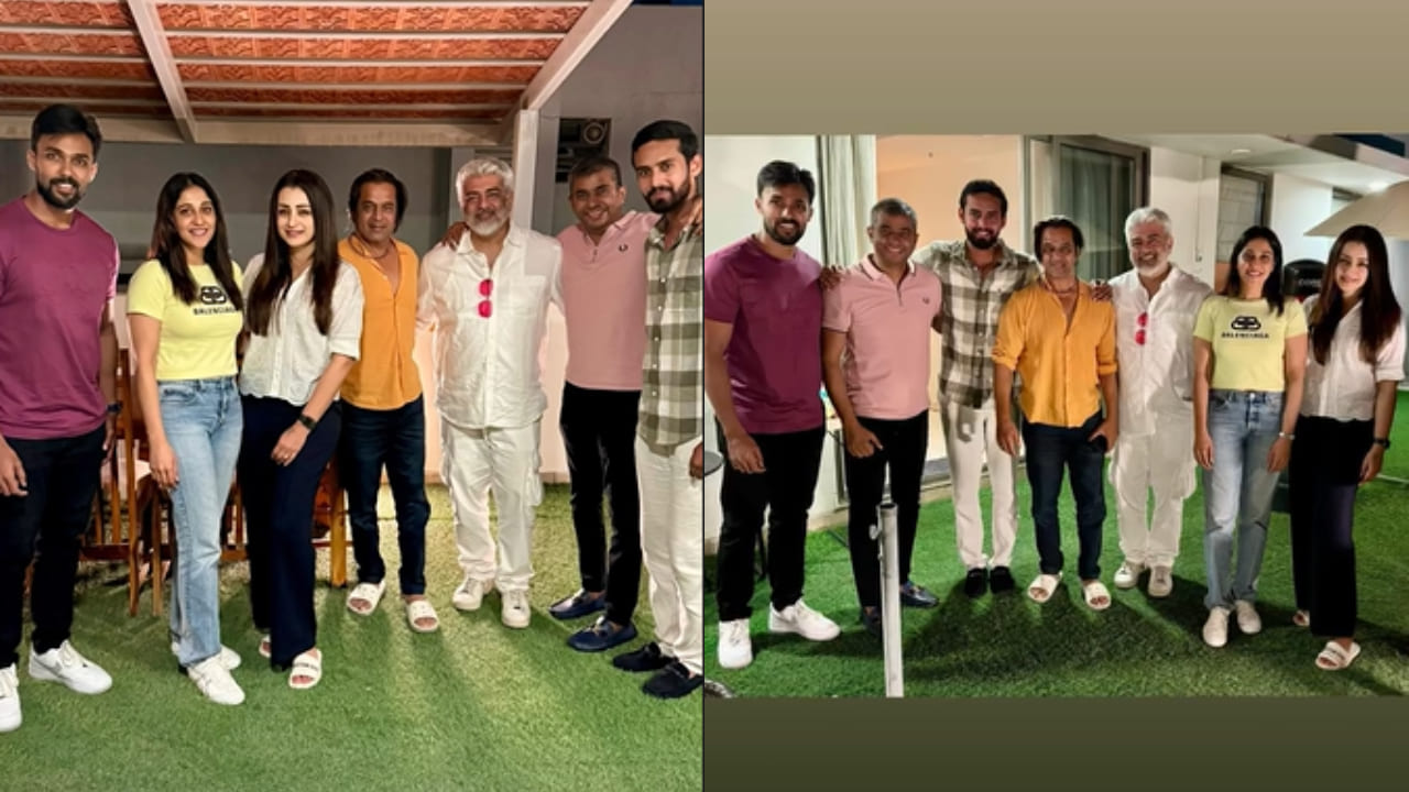 Trisha Krishnan drops BTS photos ft Ajith Kumar from sets of Vidaa Muyarchi  (PC: Trisha Krishnan Instagram)