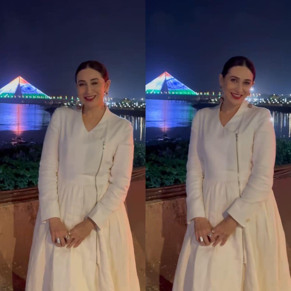 Karisma Kapoor’s white flared kurta set is exactly what we need for our intimate family gatherings