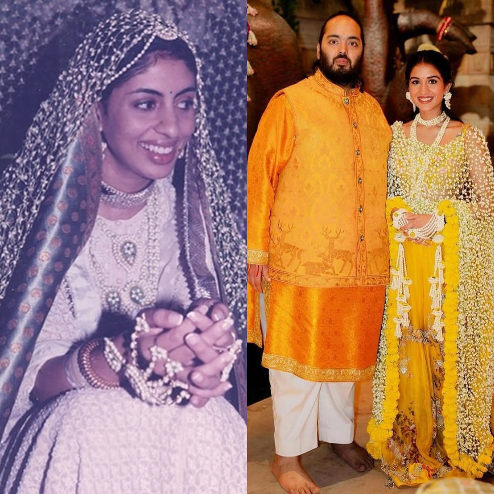 Shweta Bachchan to Radhika Merchant, celebrity brides have been mastering the floral dupatta trend since the '90s Shweta Bachchan to Radhika Merchant, celebrity brides have been mastering the floral dupatta trend since the '90s