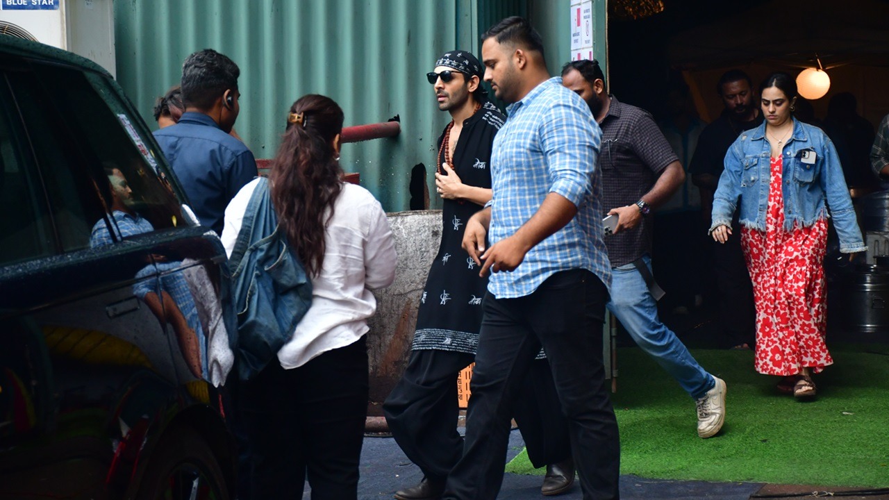 Kartik Aaryan on the sets of Bhool Bhulaiyaa 3
