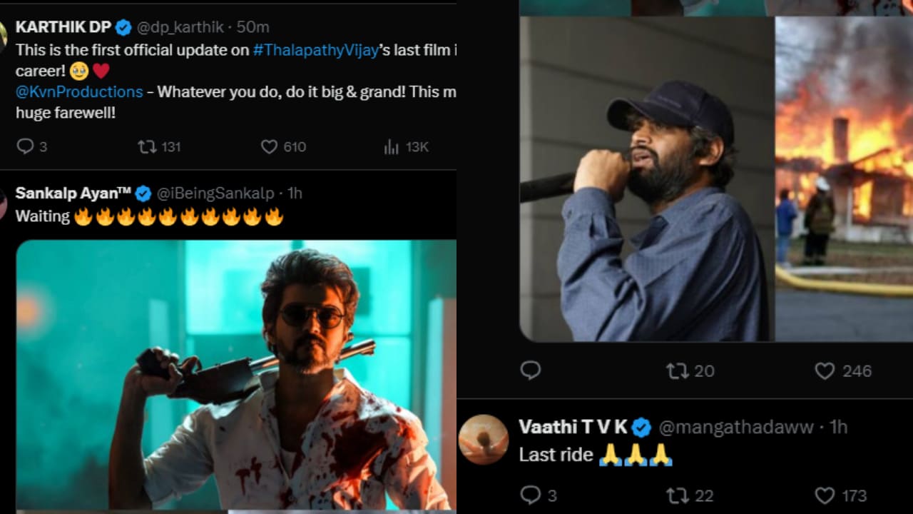 Fans reacting to Thalapathy 69 update (PC: KVN Productions, X)