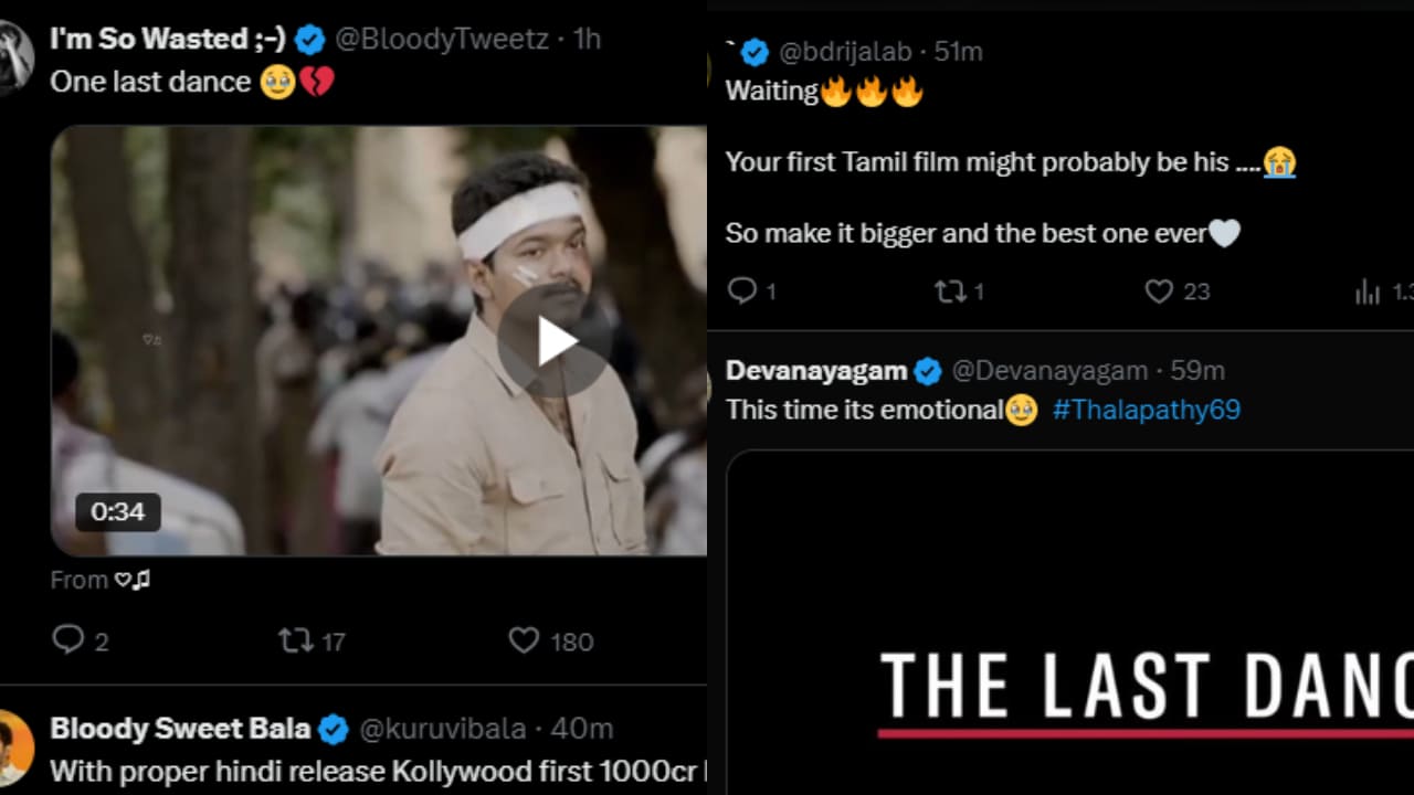 Fans reacting to Thalapathy 69 update (PC: KVN Productions, X)