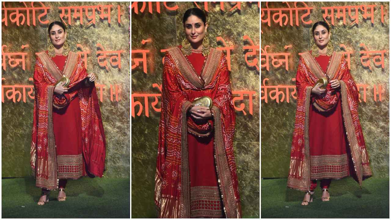 Kareena Kapoor vs Bhumi Pednekar fashion face-off: Who wore the bright red Sabyasachi suit better? (PC: Viral Bhayani)