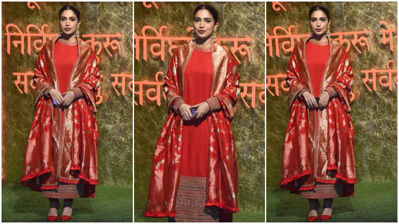 Kareena Kapoor vs Bhumi Pednekar fashion face-off: Who wore the bright red Sabyasachi suit better? (PC: Viral Bhayani)