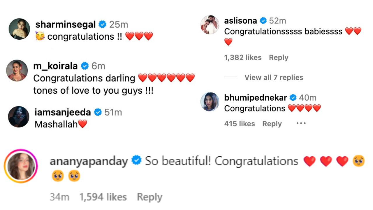 Aditi Rao Hydari's comment section