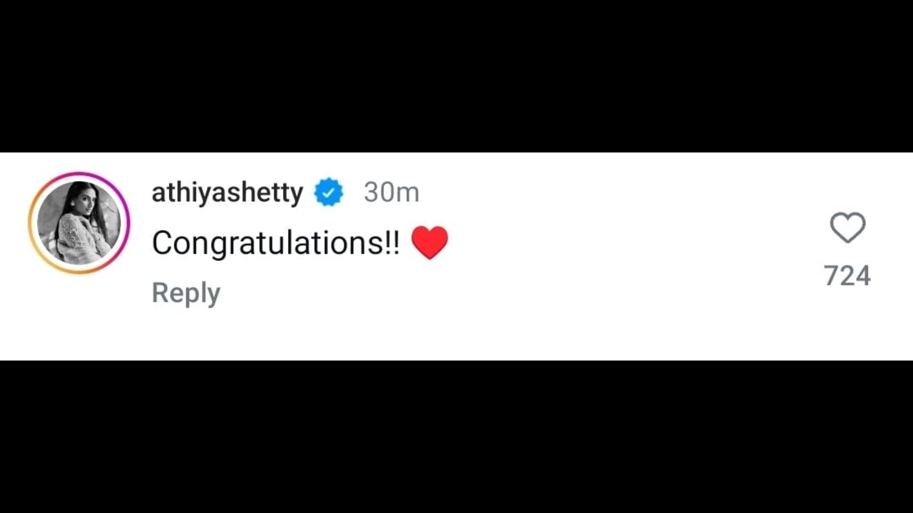 Athiya Shetty's Message