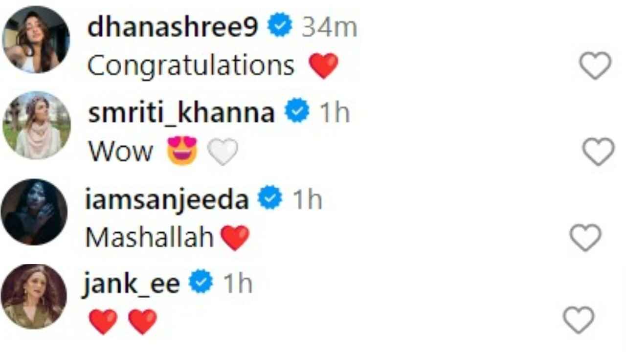 Celebs comment