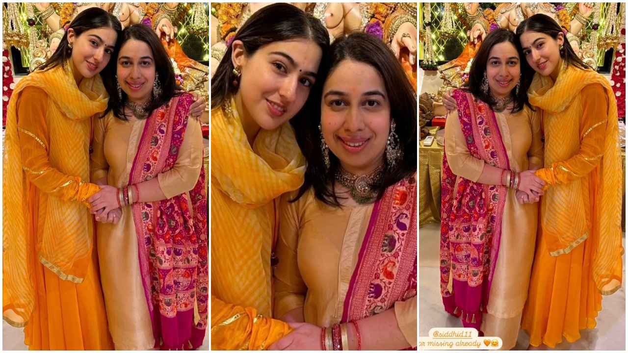 Sara Ali Khan’s affordable vibrant mustard yellow anarkali suit set is perfect for every festive occasion (PC: Sara Ali Khan Instagram)