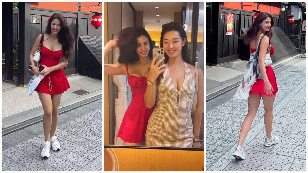 Disha Patani’s red corseted mini dress is a fiery and fashionable pick for your next date night (PC: Disha Patani Instagram)