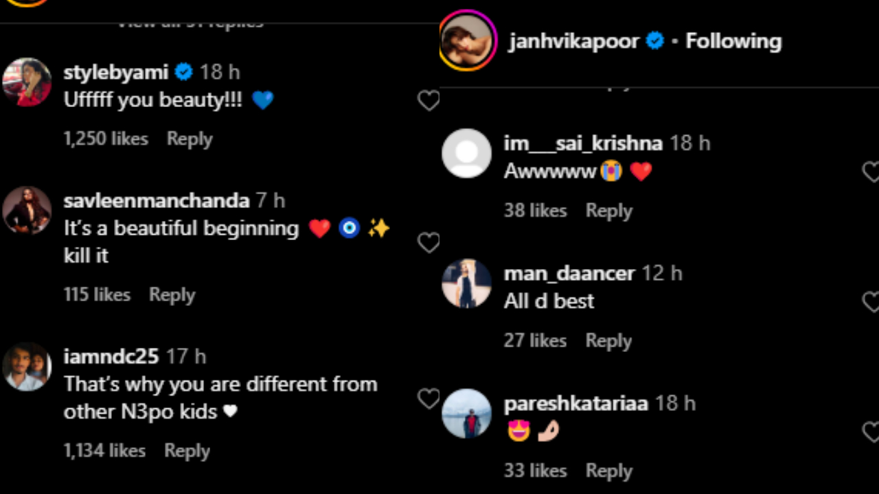 Fans react to Janhvi Kapoor's Telugu message (PC: Janhvi Kapoor, Instagram)