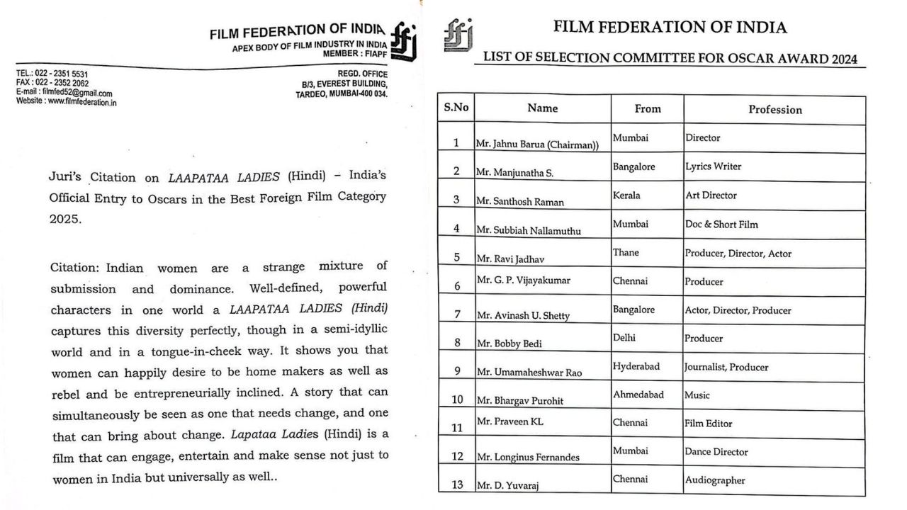 FFI's citation letter
