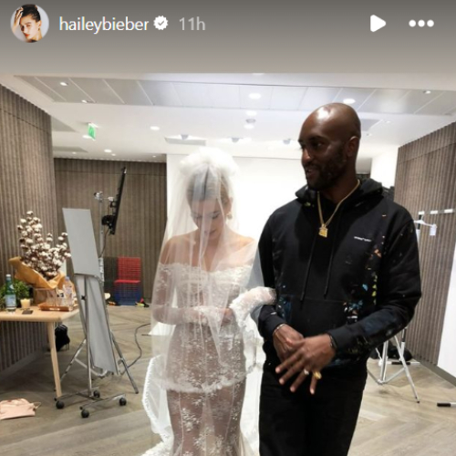 Hailey Bieber and Virgil Abloh (PC: Instagram/Hailey Bieber)