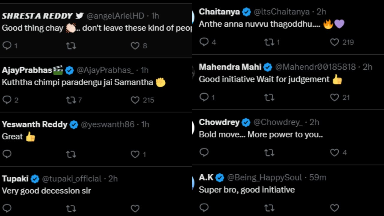Netizens react to defamation case filed by Nagarjuna Akkineni against Konda Surekha (PC: Naga Chaitanya, X)