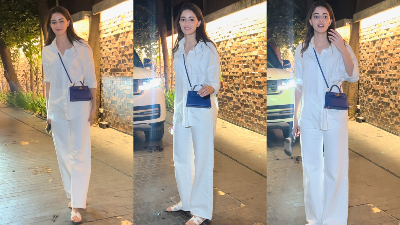 Ananya Panday attended the CTRL movie screening dressed in a white co-ord set