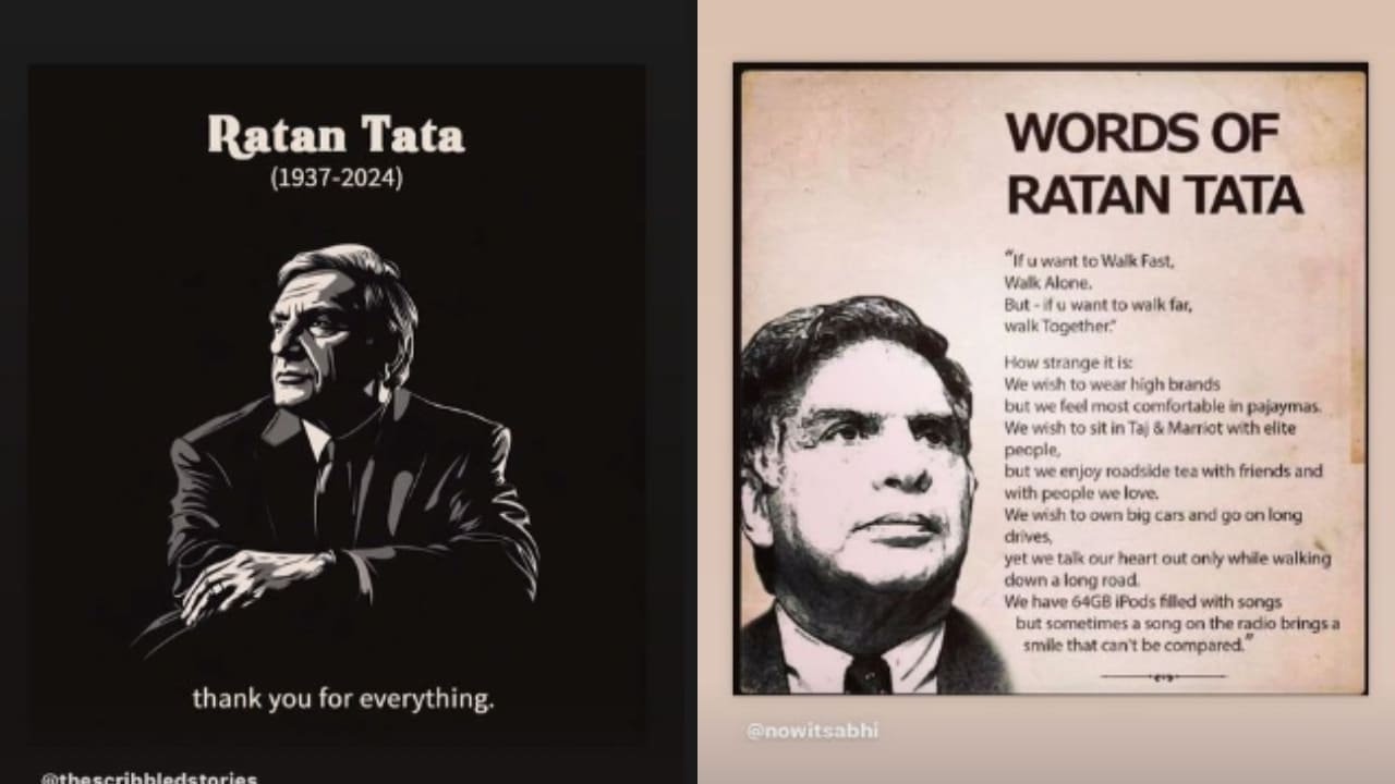 Samantha remembers Ratan Tata