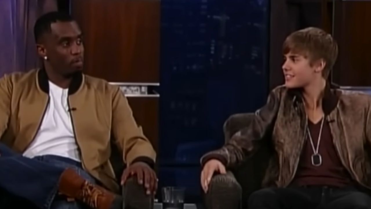Justin Bieber with Diddy on Jimmy Kimmel Live in 2011 (X, formerly Twitter)
