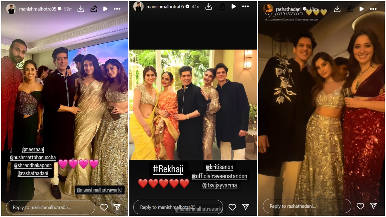 Pic Courtesy: Manish Malhotra, Rasha Thadani Instagram