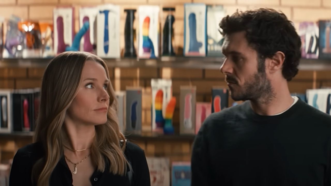 Kristen Bell and Adam Brody in Nobody Wants This (via YouTube)