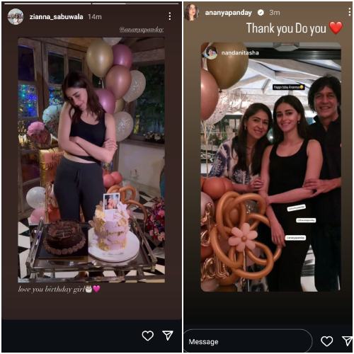 Pic Courtesy: Zianna Sabuwala and Ananya Panday Instagram