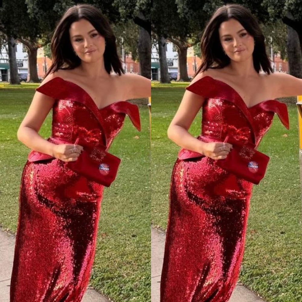 Selena Gomez turns up the heat at the Wizards Beyond Waverly Place premiere in red sequin dress  Selena Gomez turns up the heat at the Wizards Beyond Waverly Place premiere in red sequin dress