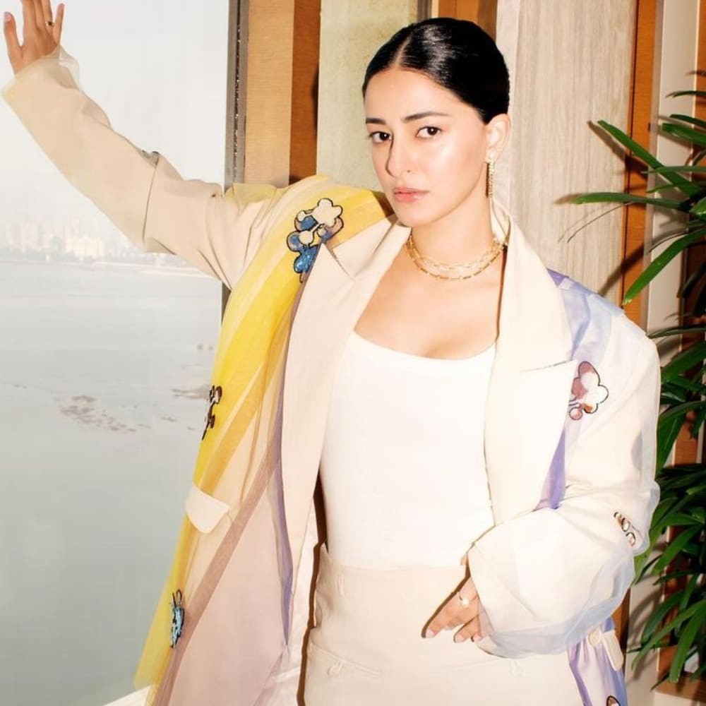 Ananya Panday nails the clean girl aesthetic in multicolored tulle blazer and skirt wor...