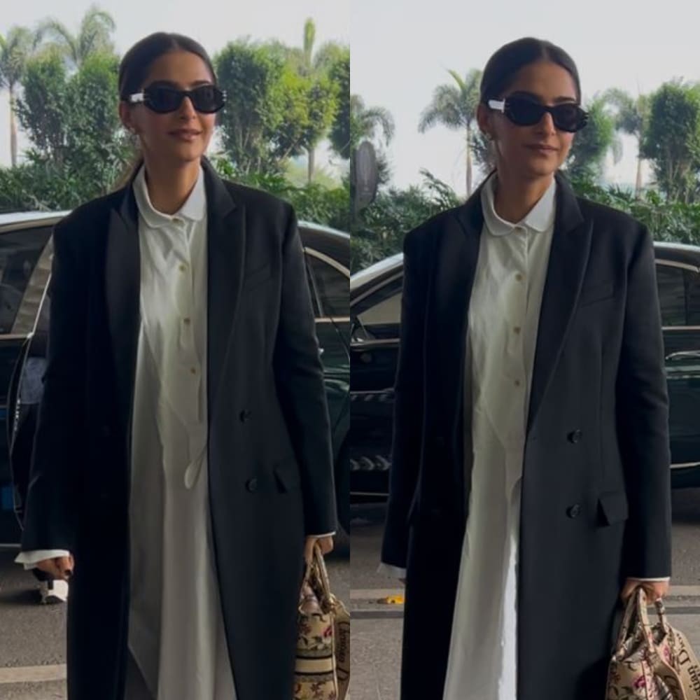 Sonam Kapoor sets major fashion waves with her white shirt dress and DIOR accessories f...