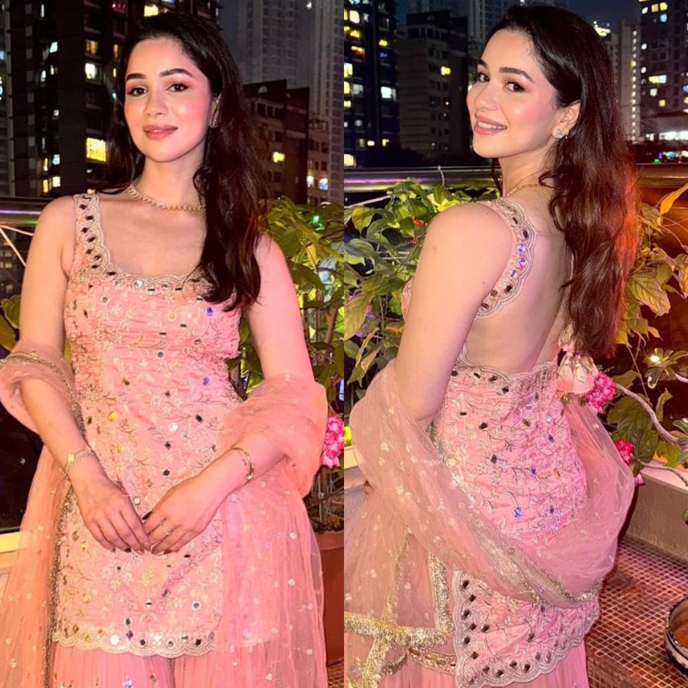 Sara Tendulkar’s pink mirror work sharara set is the ultimate fashion fix for your wedding season wardrobe Sara Tendulkar’s pink mirror work sharara set is the ultimate fashion fix for your wedding season wardrobe