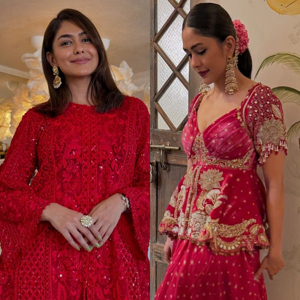 Mrunal Thakur serves desi diva energy in two stunning sharara sets and they are just in...