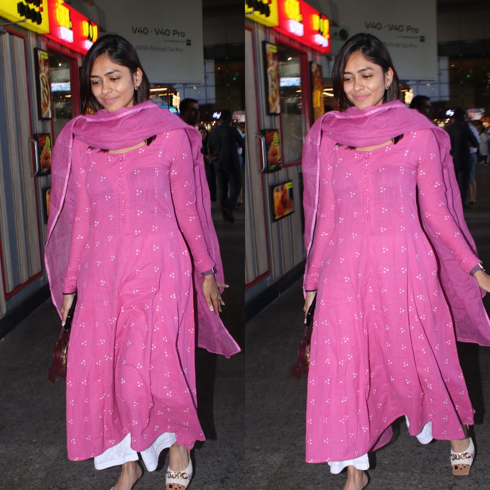 Mrunal Thakur proves that comfort and elegance can go hand in hand with her simple trad...