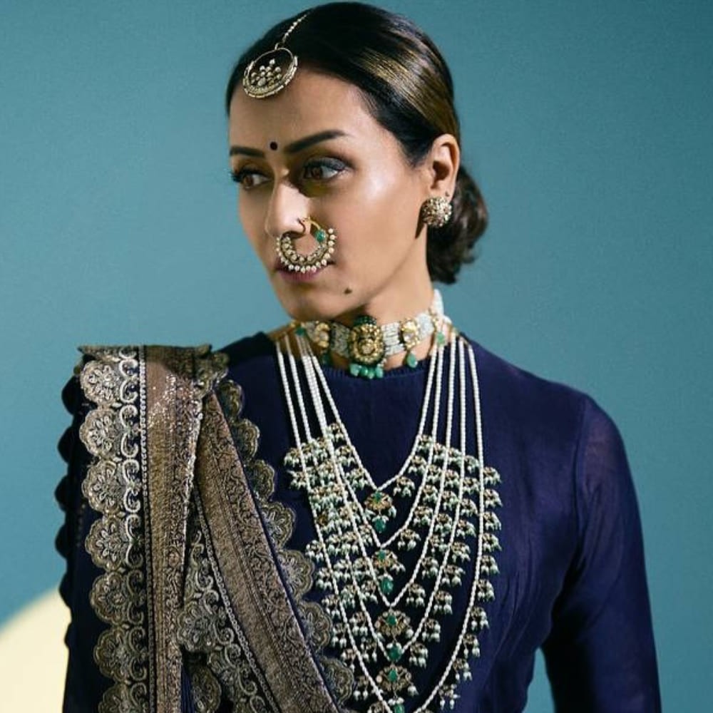 Namrata Shirodkar sets queen vibes in Rs 2,59,800 purple chanderi anarkali set; look decoded  Namrata Shirodkar sets queen vibes in Rs 2,59,800 purple chanderi anarkali set; look decoded
