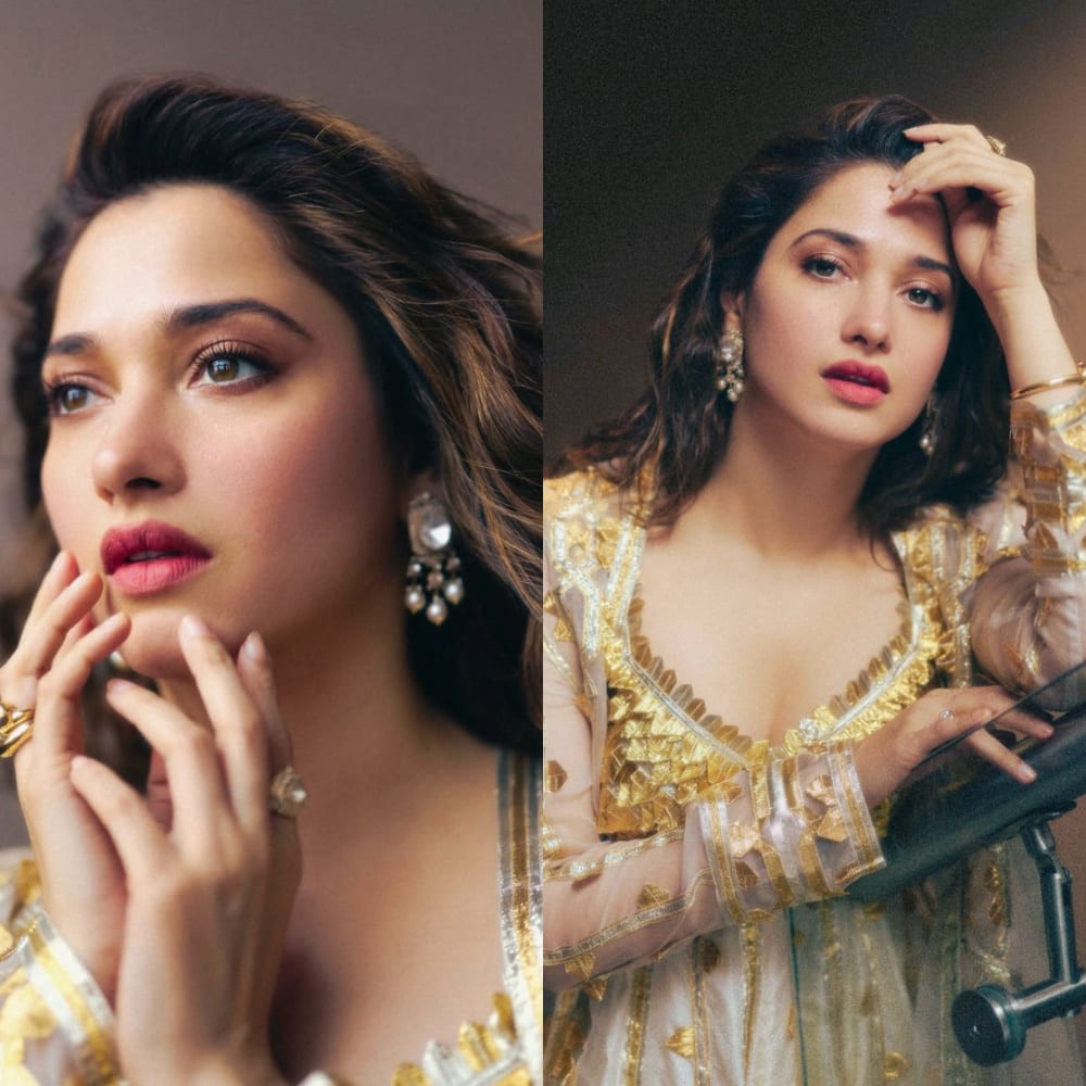 Tamannaah Bhatia walks straight into our wedding-season mood board with her golden Anar...