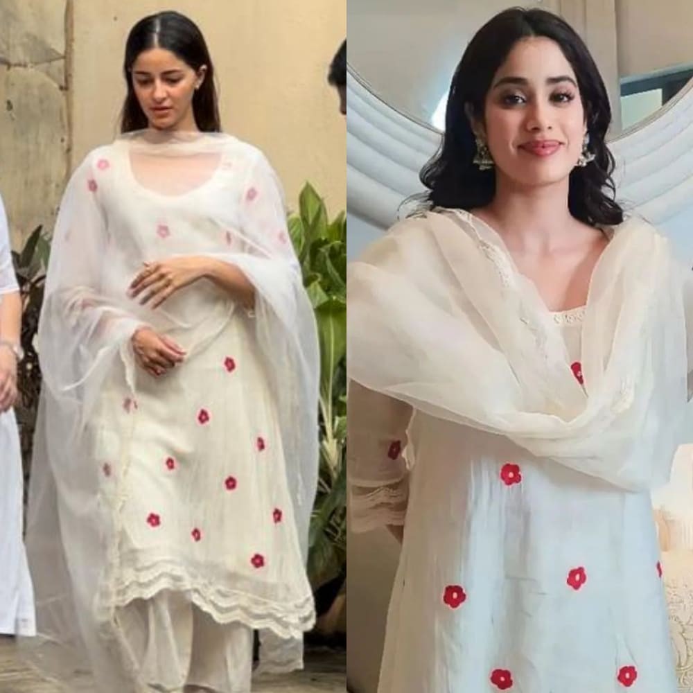 Ananya Panday vs Janhvi Kapoor fashion face-off: Who styled the ivory floral kurta set ...