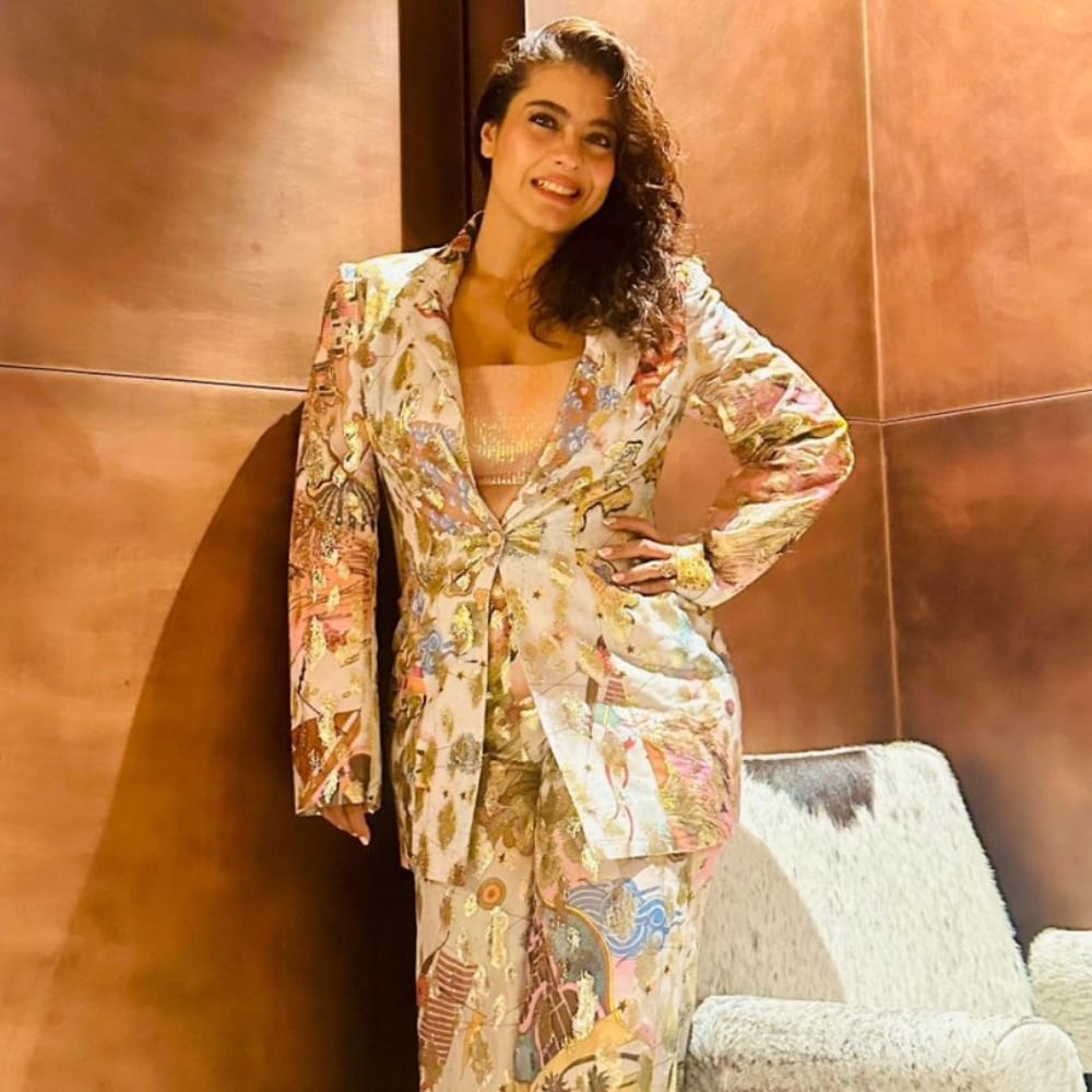 Kajol's chic look in Aisha Rao’s Starboard and Port printed pantsuit can be your perfec...