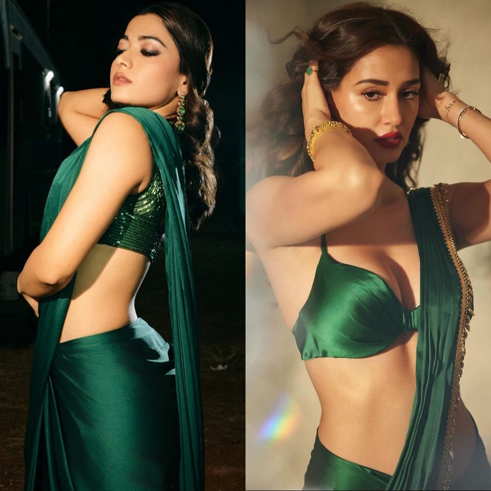 Rashmika Mandanna vs Disha Patani fashion face-off: Who styled emerald green saree bett... Rashmika Mandanna vs Disha Patani fashion face-off: Who styled emerald green saree bett...