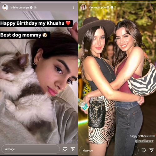 Pic credits: Shikhar Pahariya Instagram and Shanaya Kapoor Instagram 