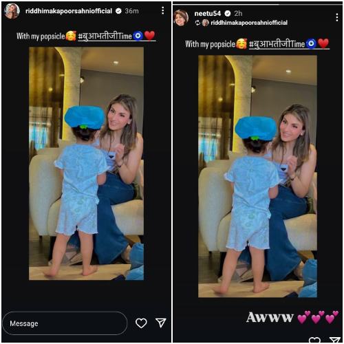 Pic Courtesy: Riddhima Kapoor Sahni and Neetu Kapoor Instagram