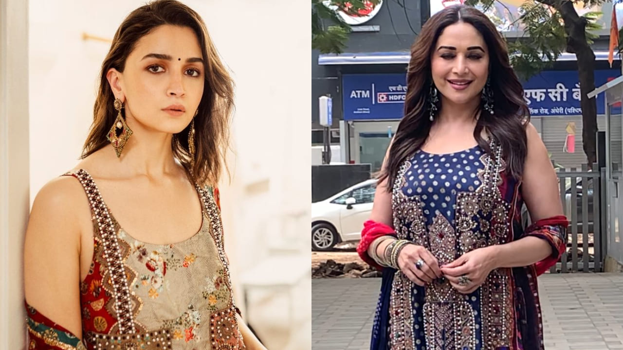 Alia Bhatt vs Madhuri Dixit: Who aced multi-colored sharara set worth Rs 69,500 better?