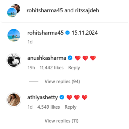 Pic Courtesy: Rohit Sharma Instagram