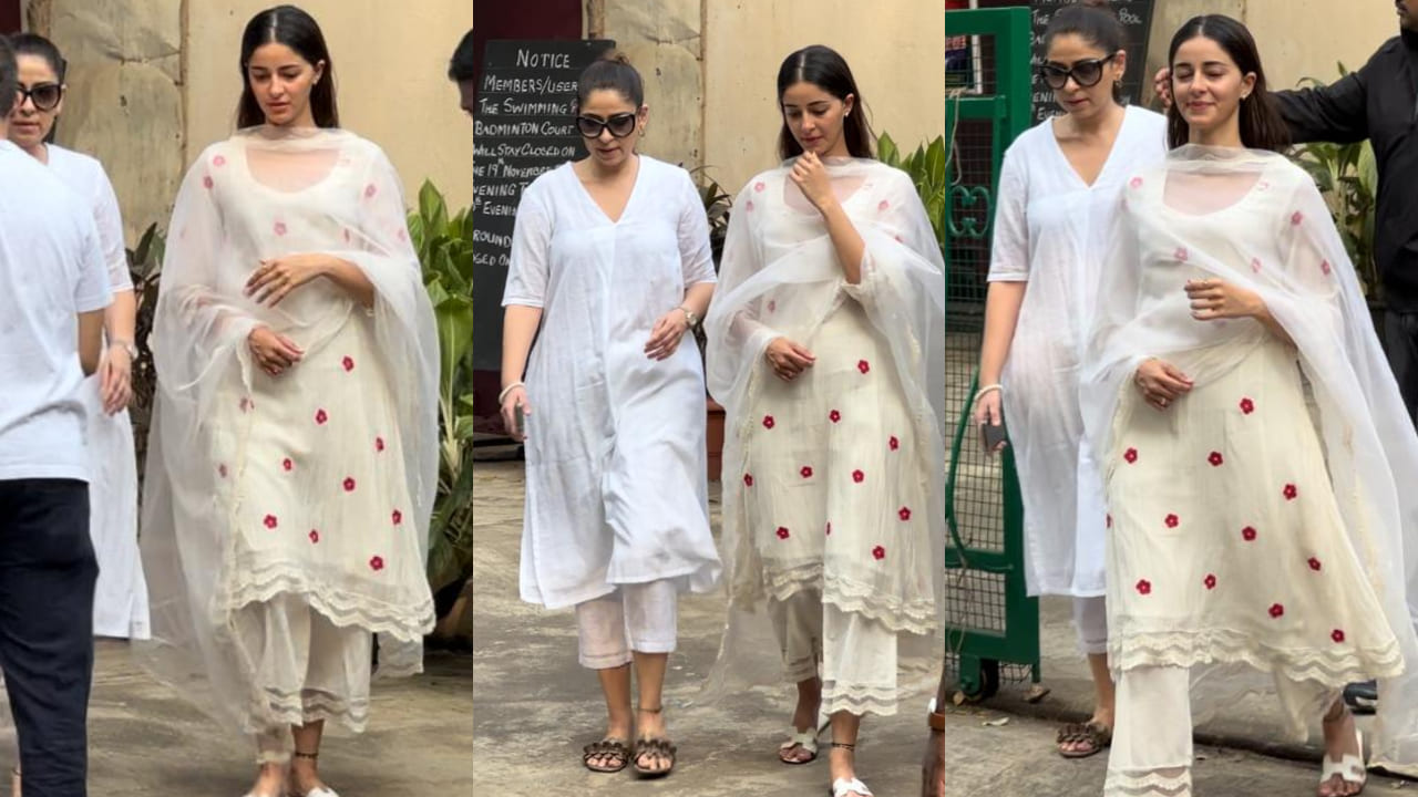 Ananya Panday in ivory kurta set