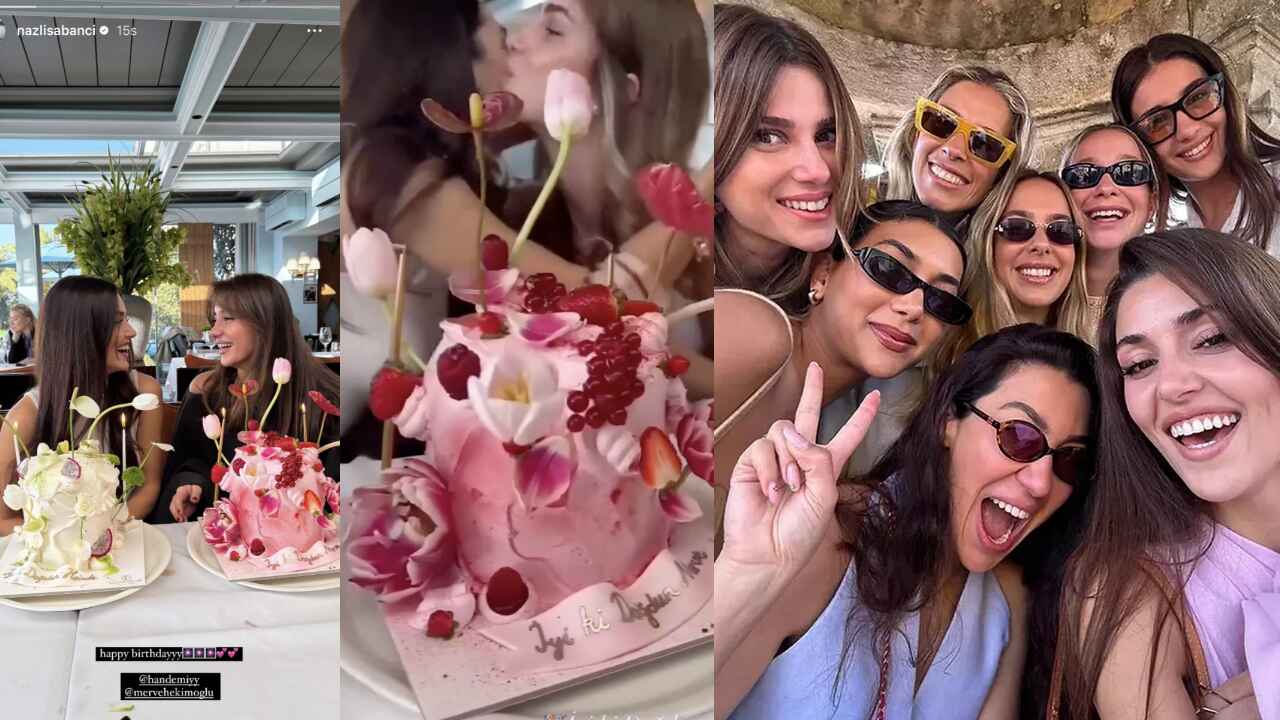 Hande Ercel pre birthday celebration