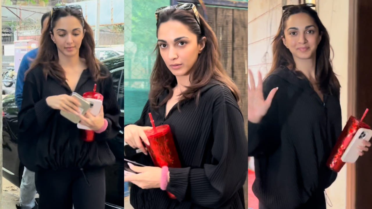 Kiara Advani in black top and pants 