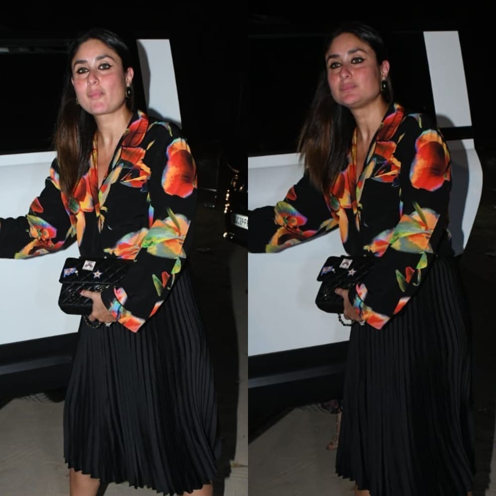 Kareena Kapoor nails weekend glam in pleated skirt and floral shirt, but it’s her Chane...