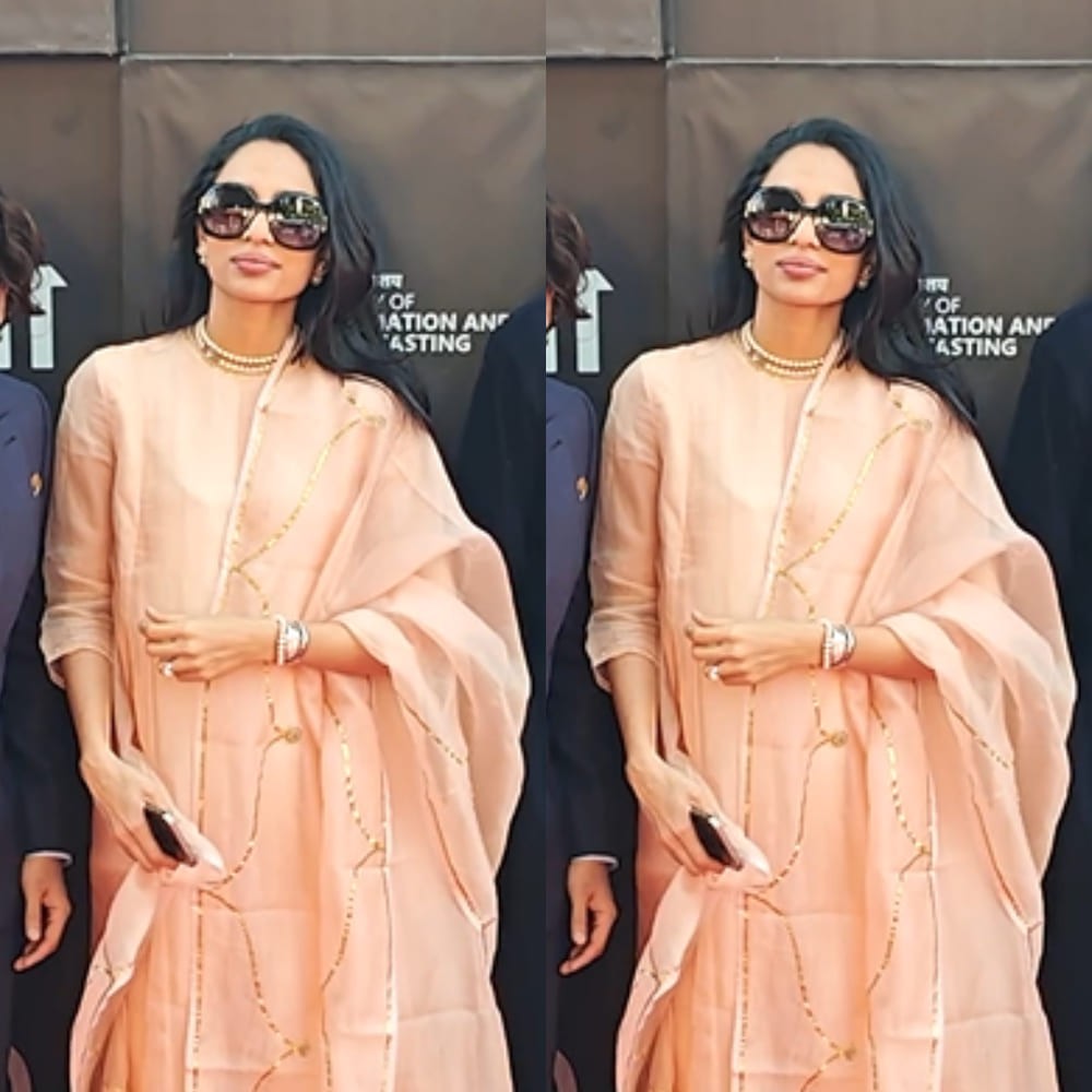 Sobhita Dhulipala's elegant look in organza peach is the perfect post-wedding pick for ...