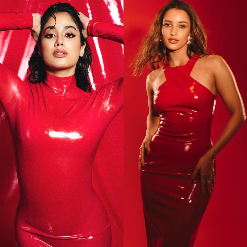 Janhvi Kapoor vs Triptii Dimri fashion face-off: Who styled red bodycon latex dress bet...