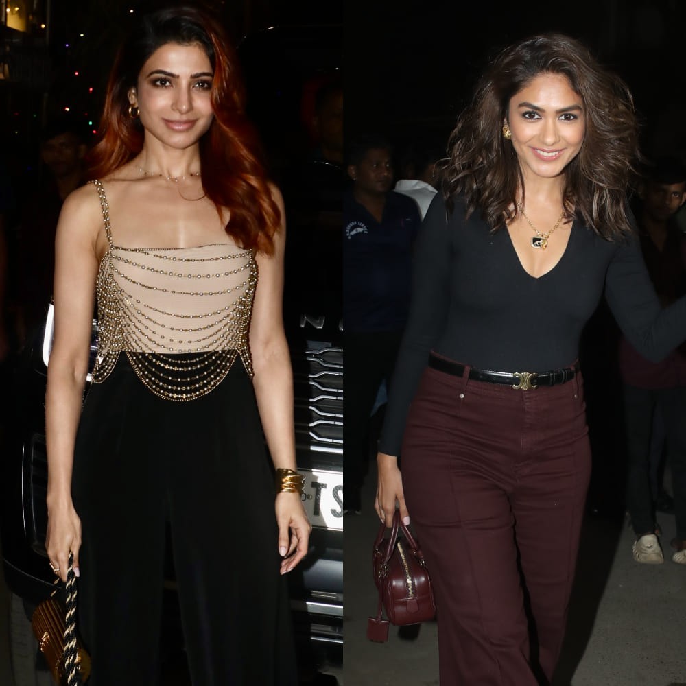 Citadel Success Party: Samantha slays in luxe beige and black, while Mrunal keeps it si... Citadel Success Party: Samantha slays in luxe beige and black, while Mrunal keeps it si...