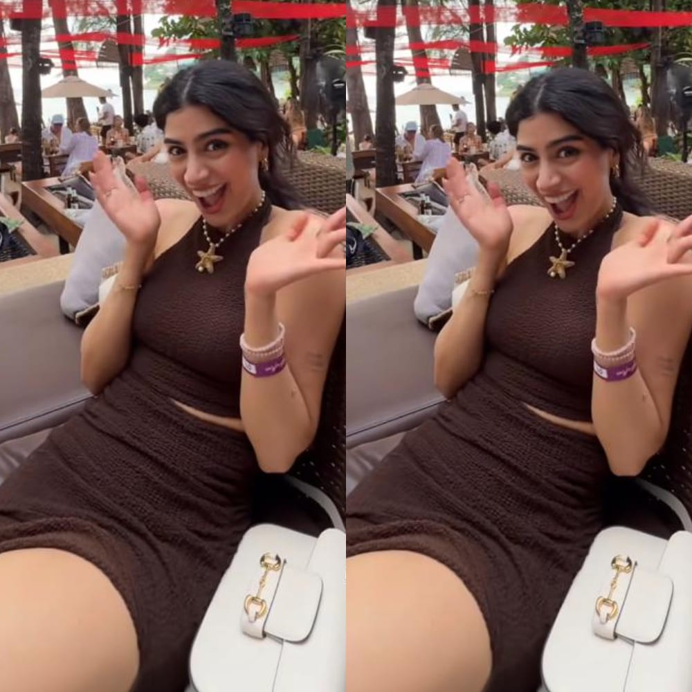 Khushi Kapoor proves that minimalism can be bold with her brown cut-out dress and sleek...