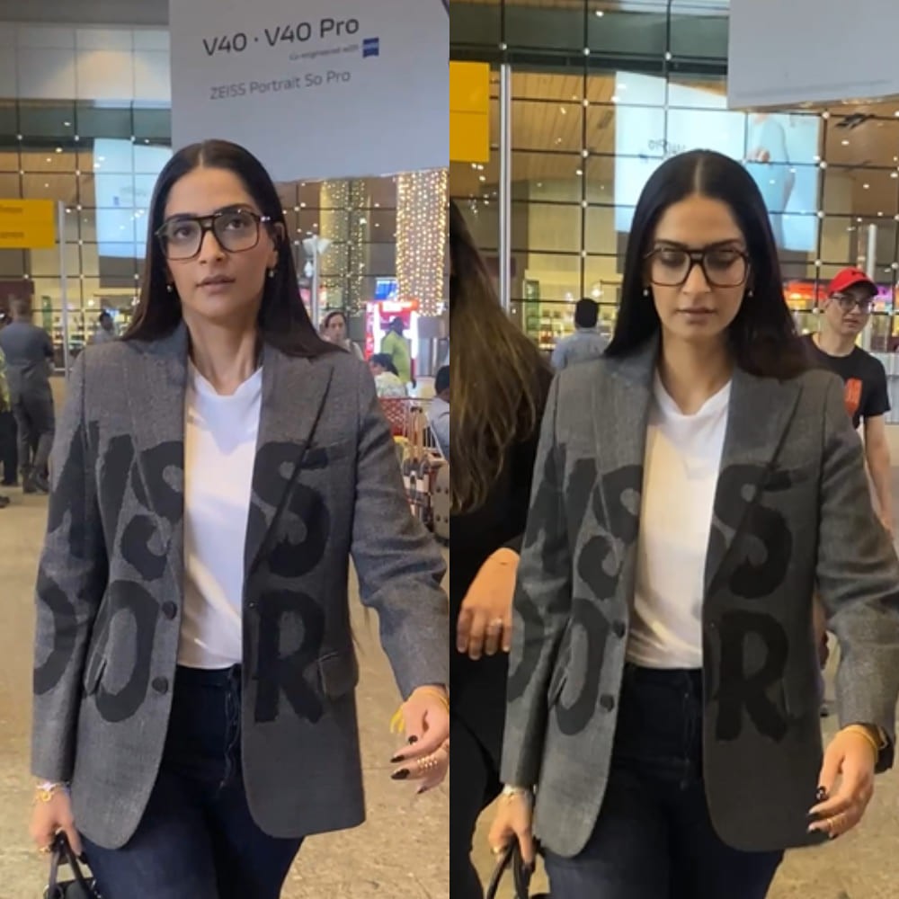 Sonam Kapoor’s airport look in head-to-toe DIOR pieces sets the airport fashion bar hig...
