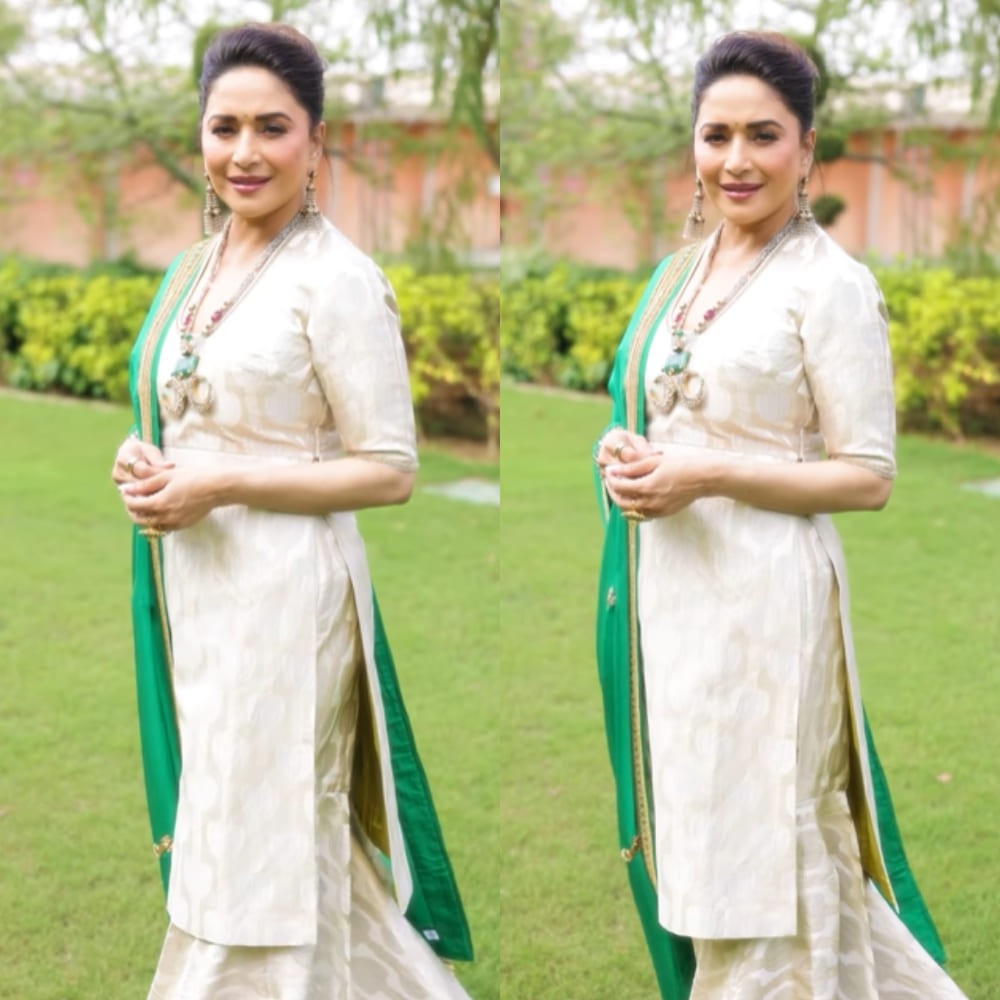 Madhuri Dixit’s brocade sharara look is the ultimate wedding inspiration to keep things...