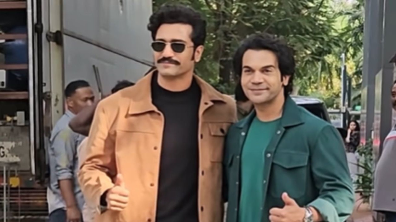 Vicky Kaushal excitedly making Rajkummar Rao pose with him for paps is what we call tru...